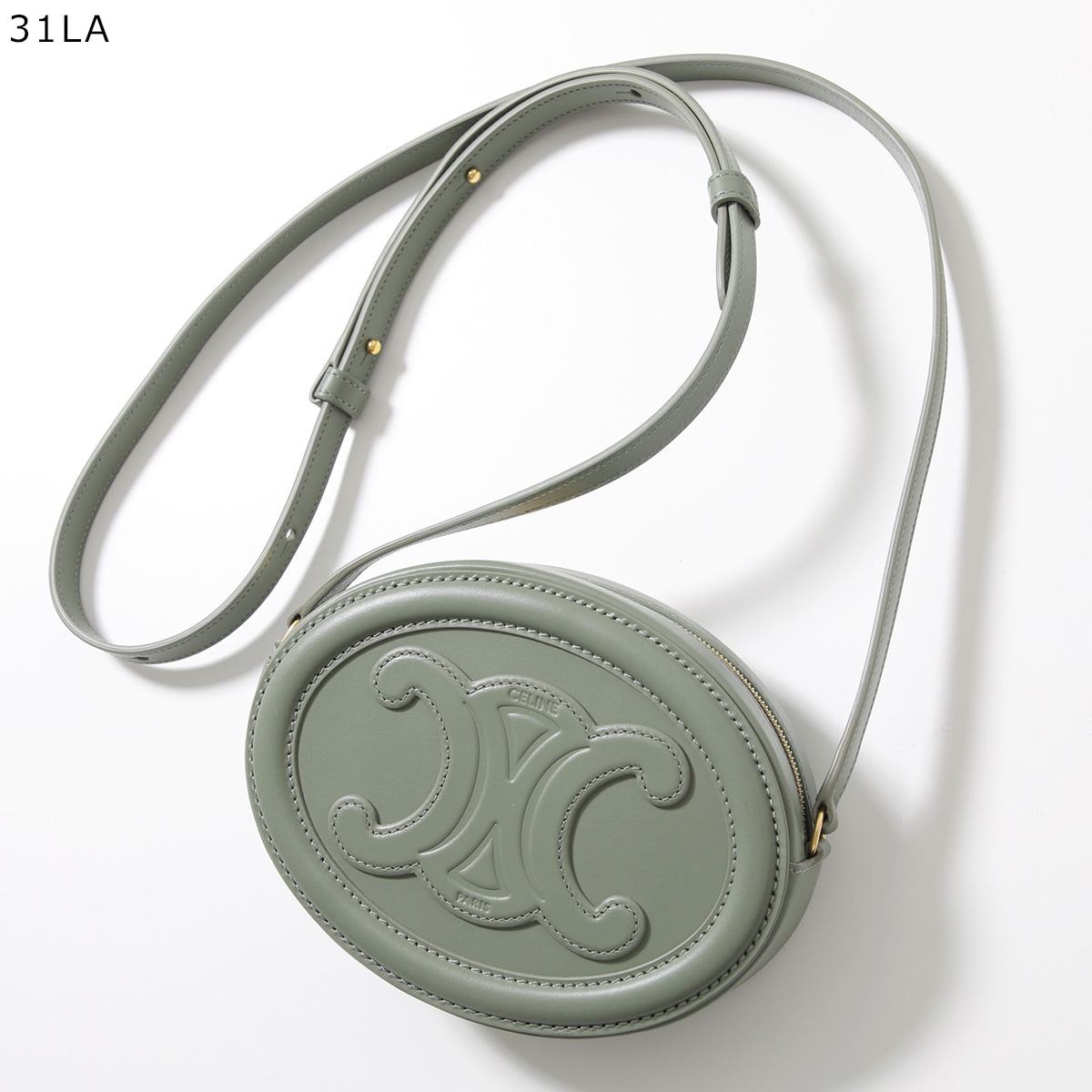 セリーヌ　Celine オーバル型 CELINE(セリーヌ) オーバルパース キュイル トリオンフ クロス