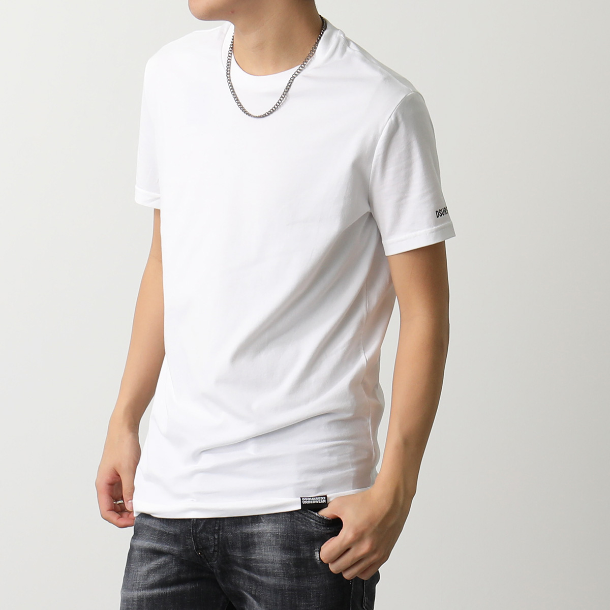 DSQUARED2 ディースクエアード 半袖Tシャツ Round Neck T-shirt D9M204600 メンズ コットン クルーネック 丸首  ロゴ カラー2色