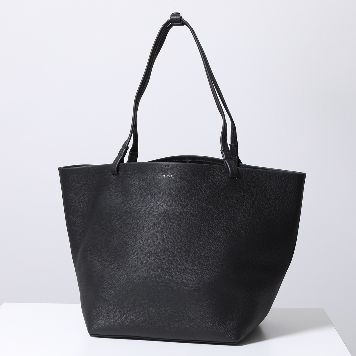 THE ROW ザ・ロウ トートバッグ PARK TOTE THREE パーク スリー W1272 L129 レディース レザー フラットポーチ付き  ロゴ 鞄 BLACK-PLD