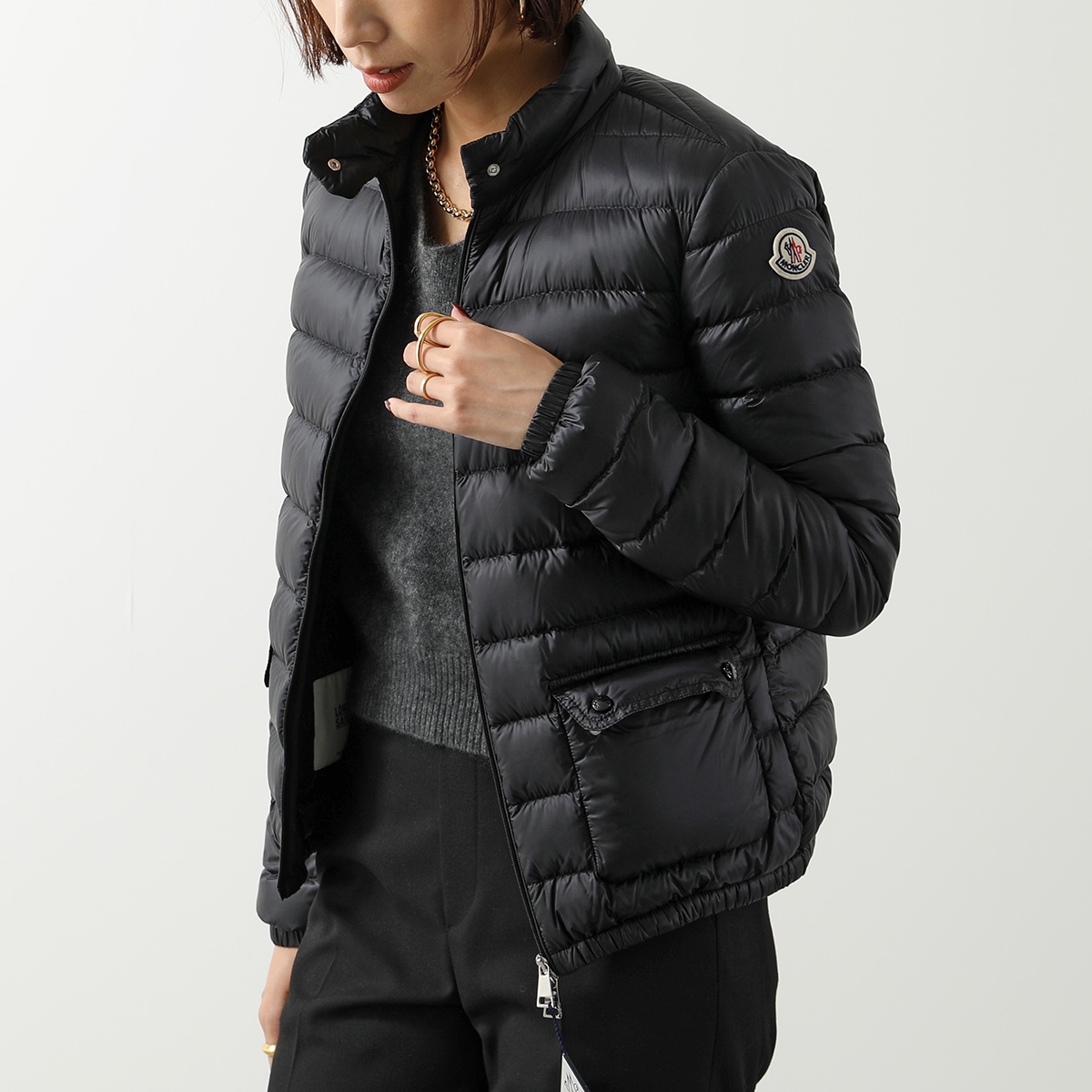 MONCLER モンクレール ライトダウンジャケット LANS ランス 1A10100 53048 レディース ナイロン ハイネック アイコンパッチ  パッカブル仕様 カラー2色