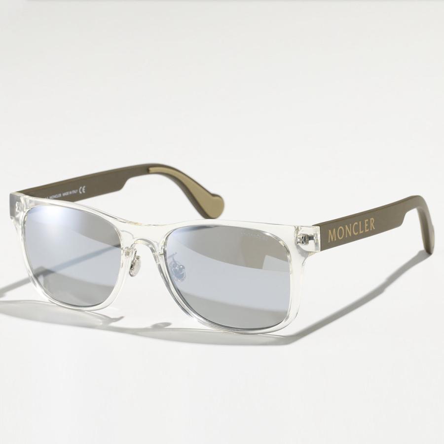 MONCLER モンクレール サングラス ML0163K メンズ スクエア ロゴ めがね 眼鏡 アイウェア UVカット カラー2色｜s-musee｜03
