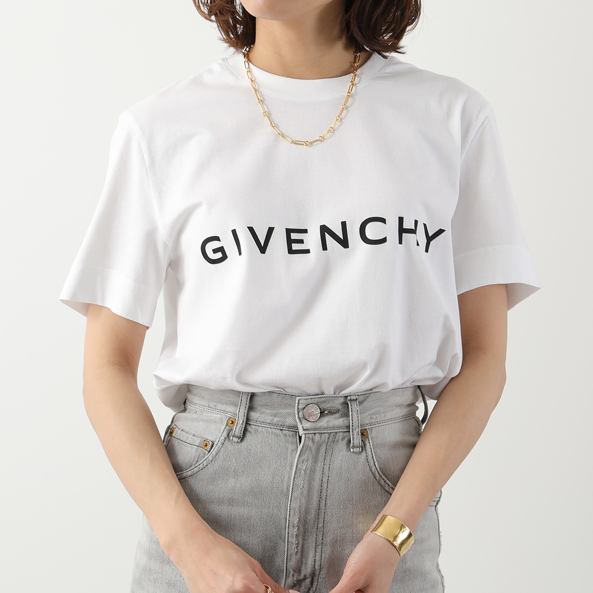 GIVENCHY ジバンシィ 半袖Tシャツ BM716G3YAC レディース ロゴ ロゴT コットン...