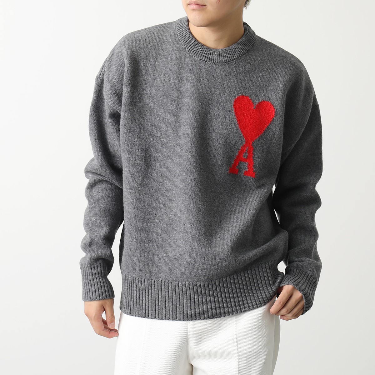 ami グレー ハートモチーフ セーター AMI Alexandre Mattiussi ami paris アミパリス セーター