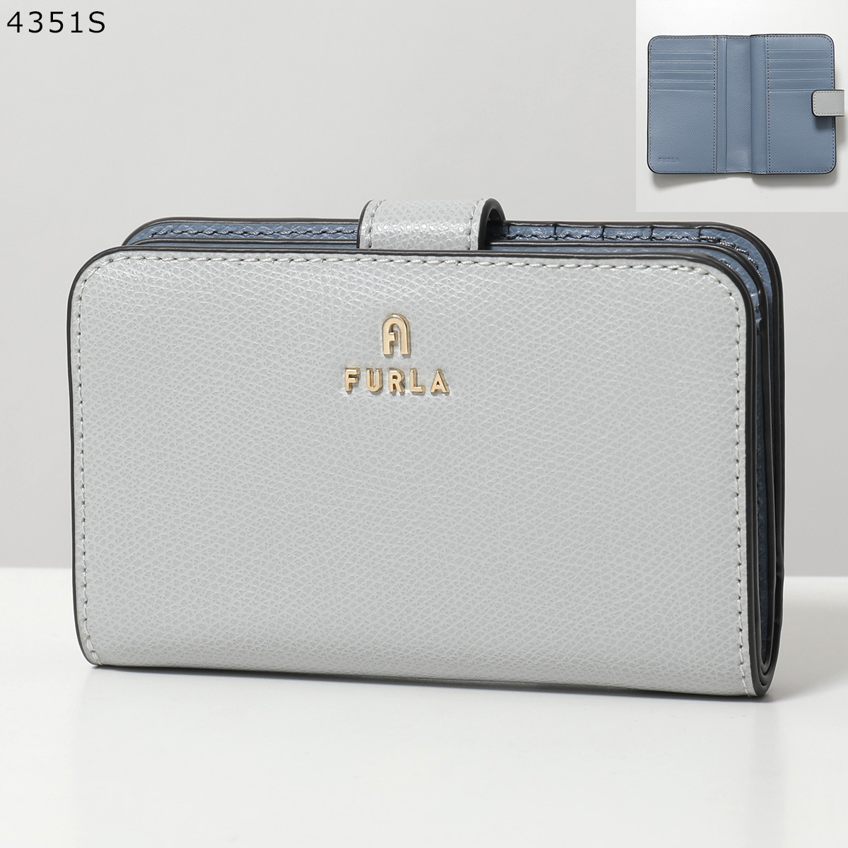 FURLA フルラ カメリア 二つ折り財布 現行ロゴ レザー ブラック 美品 フルラ カメリア 二つ折り財布 現行ロゴ L字ファスナー 黒 レザー