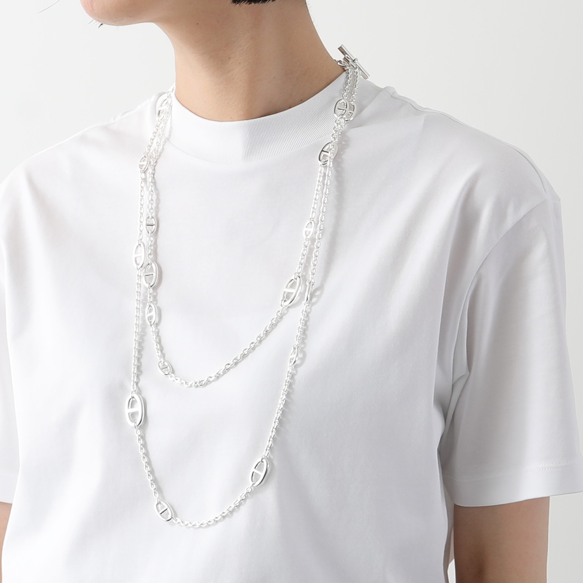 HERMES エルメス ロングネックレス ファランドール Farandole Long Necklace 160cm H104569B シェーヌダンクル  チェーン シルバー925 ロゴ刻印 SILVER : 350502471 : インポートセレクトmusee - 通販 - Yahoo!ショッピング