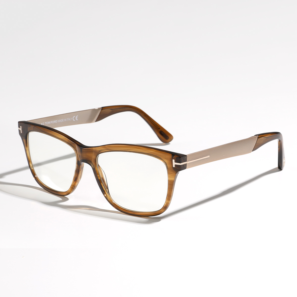 TOM FORD TF5372 べっ甲柄 伊達メガネ 眼鏡 度なし ライトグレー TOM FORD（トムフォード） TF5372 FT5372 TOM FORD メガネ メンズ 眼鏡