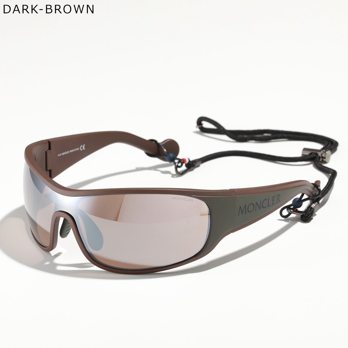 MONCLER モンクレール サングラス ML0129 メンズ メガネストラップ付き 偏光レンズ ロゴ 眼鏡 アイウェア スポーツ カラー4色