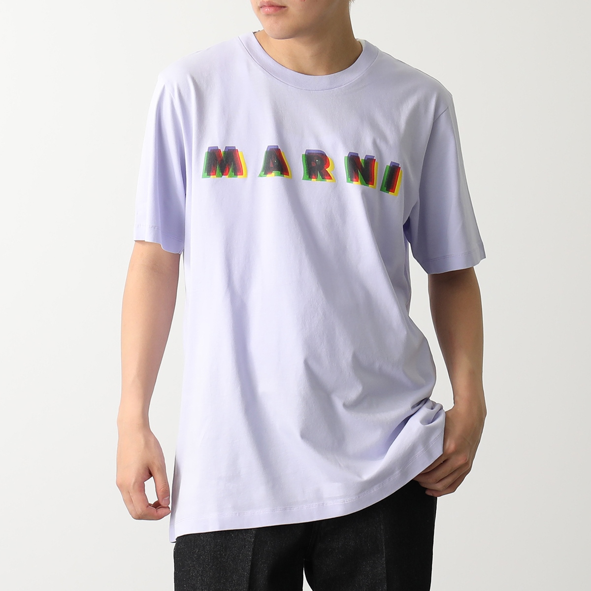 MARNI マルニ 半袖Tシャツ HUMU0198PE USCV16 メンズ 3Dロゴ ロゴT コットン クルーネック カラー3色