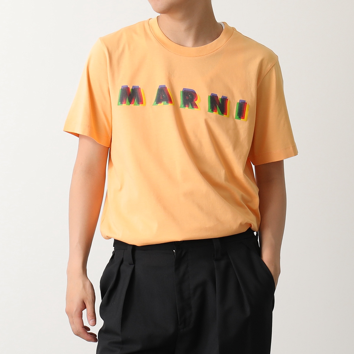 MARNI マルニ 半袖Tシャツ HUMU0198PE USCV16 メンズ 3Dロゴ