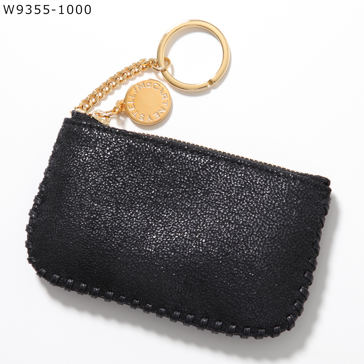 【極美品】ステラマッカートニー ジップウォレット コインケース　ブラック 極美品】ステラマッカートニー ジップウォレット コインケース