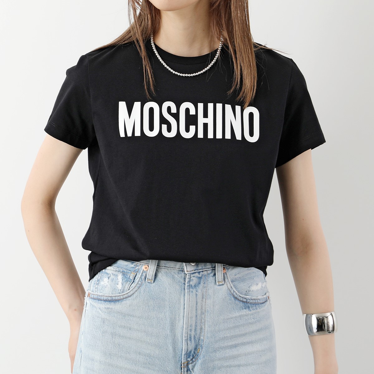MOSCHINO KIDS モスキーノ キッズ 半袖Tシャツ HWM03L LAA02 レディース コットン ロゴT クルーネック カラー3色