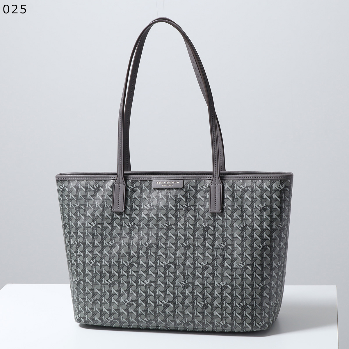 美品☆彡Tory Burch トリーバーチロゴプリント トートバッグ グレー TORY BURCH（トリーバーチ） トートバッグ EVER READY エバーレディー