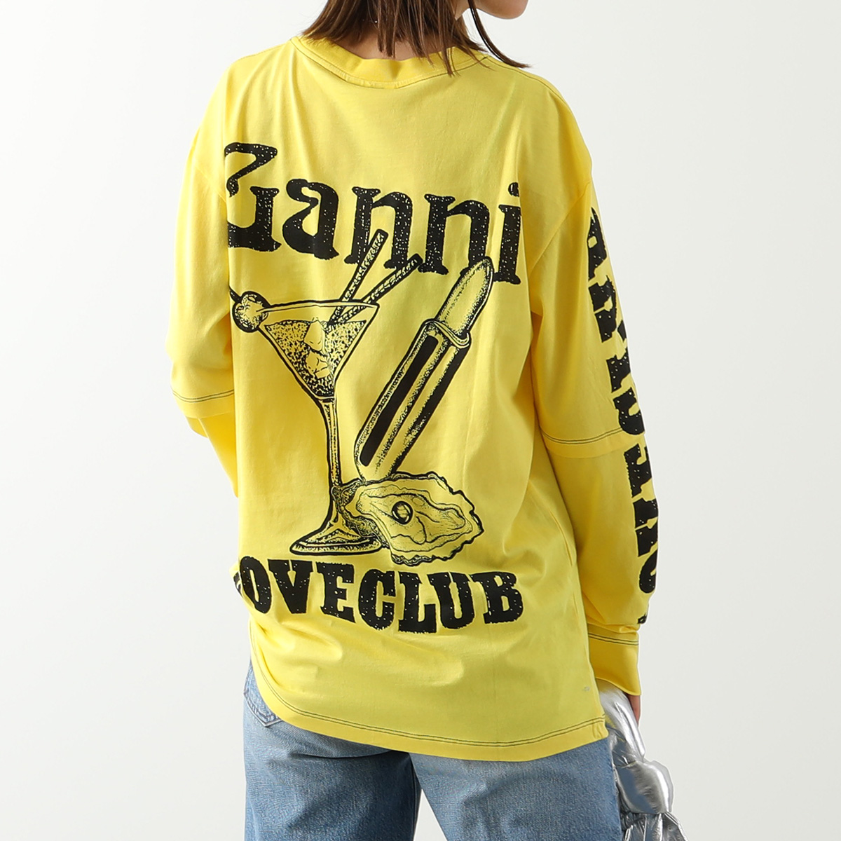 GANNI（ガニー） ロンT Light Jersey Layered Long Sleeve T Shirt