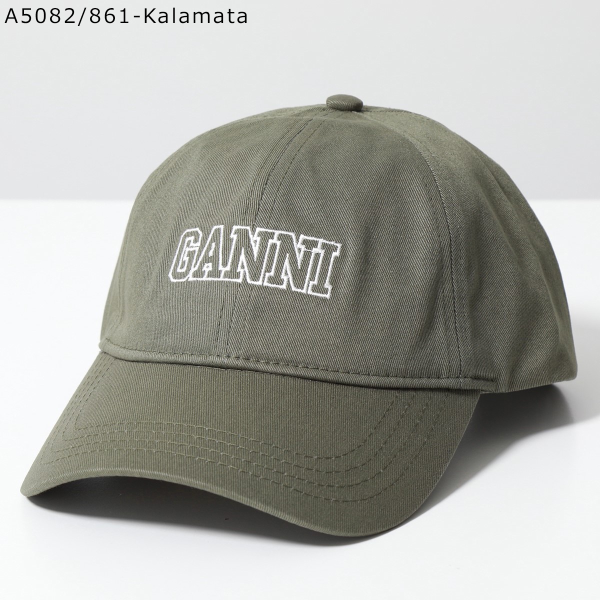 GANNI ガニー ベースボールキャップ Cap Hat A4603 5682 A5082 A4968 A5084 A5530 A5312 5890  レディース コットン ロゴ 刺繍 帽子 カラー6色