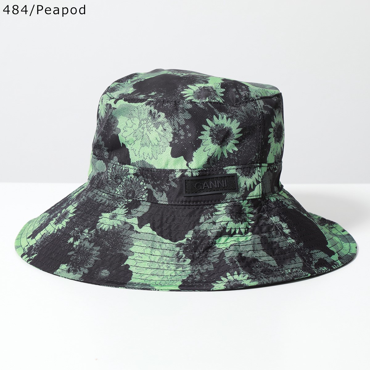 GANNI ガニー バケットハット Recyclled Tech Bucket Hat レディース ロゴ ワイドブリム つば広 帽子 カラー4色