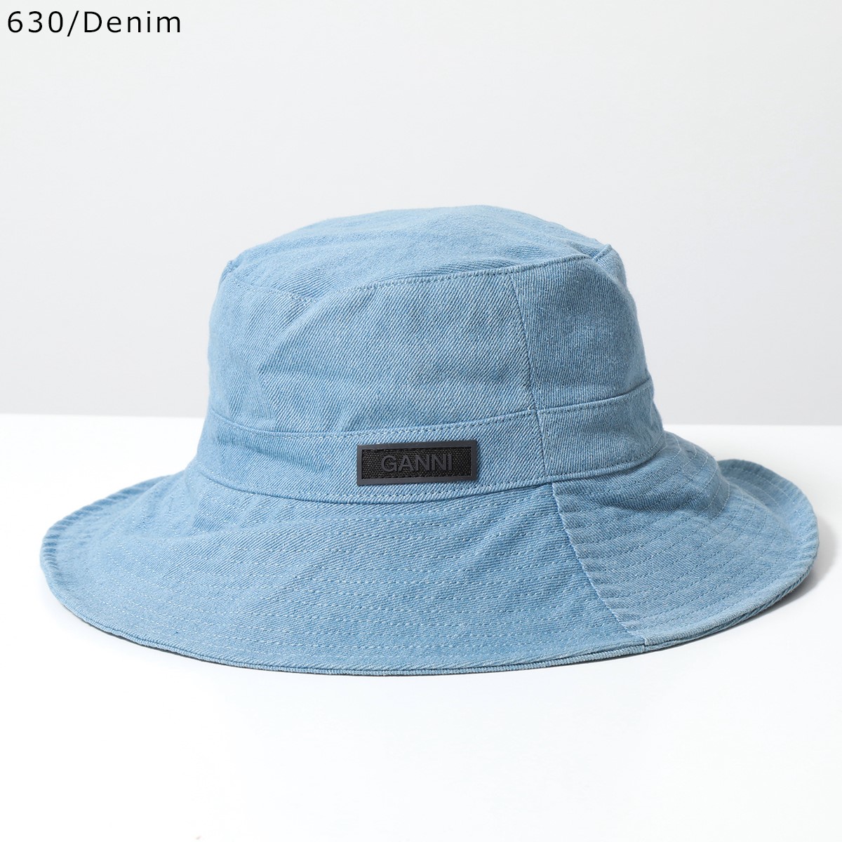 GANNI ガニー バケットハット Recyclled Tech Bucket Hat レディース ロゴ ワイドブリム つば広 帽子 カラー4色