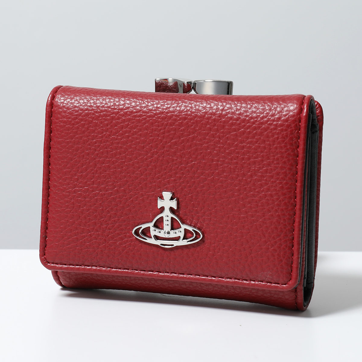 Vivienne Westwood ヴィヴィアンウエストウッド 三つ折り財布 SMALL FRAME WALLET 51010018 S000D  レディース グレイン がま口 オーブ ミニ財布 カラー4色