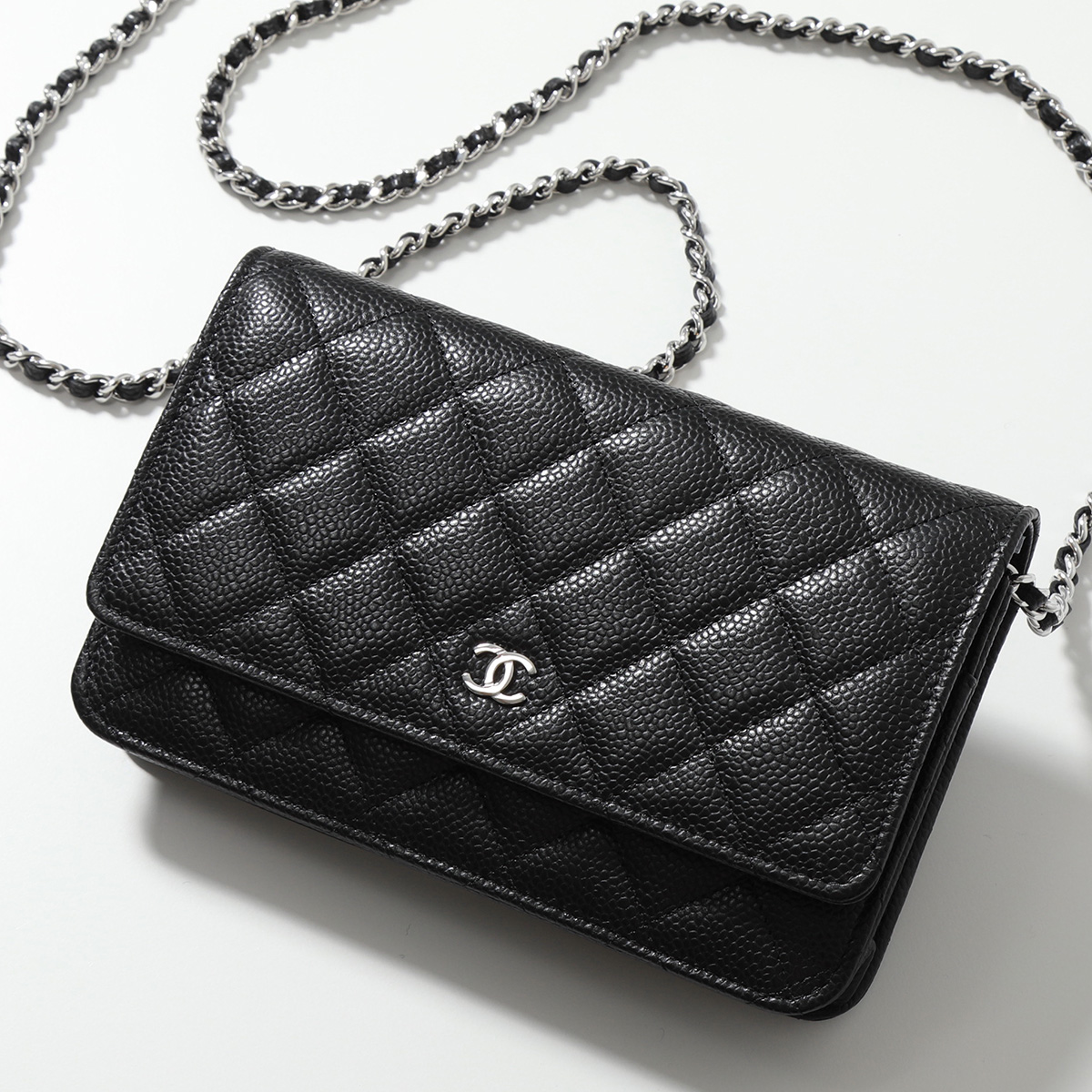 CHANEL シャネル ショルダーバッグ MATELASSE マトラッセ AP0250 Y01864 Y01588 C3906 レディース  チェーンウォレット キャビアスキン ココマーク 鞄