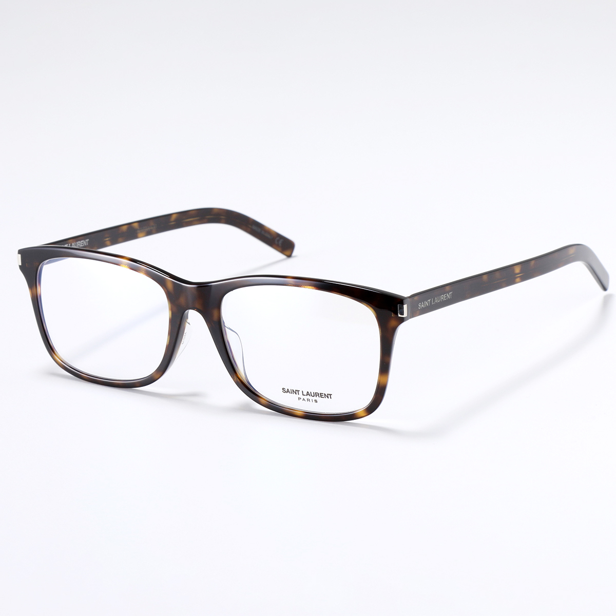 SAINT LAURENT サンローラン メガネ SL 288/F SL 288 SLIM メンズ スクエア型 アジアンフィット  眼鏡 ロゴ アイウェア べっ甲 カラー2色｜s-musee｜02