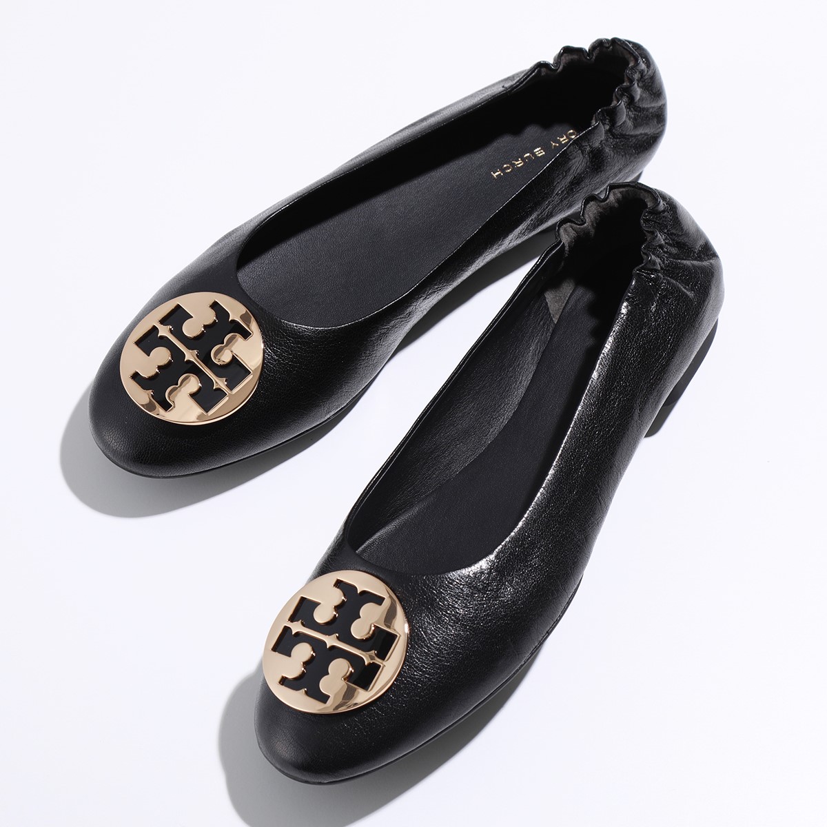 TORY BURCH トリーバーチ パンプス CLAIRE BALLET クレア バレエ 147379 レディース レザー バレエシューズ ダブルT  ロゴ 靴 BLACK/BLACK/GOLD/001