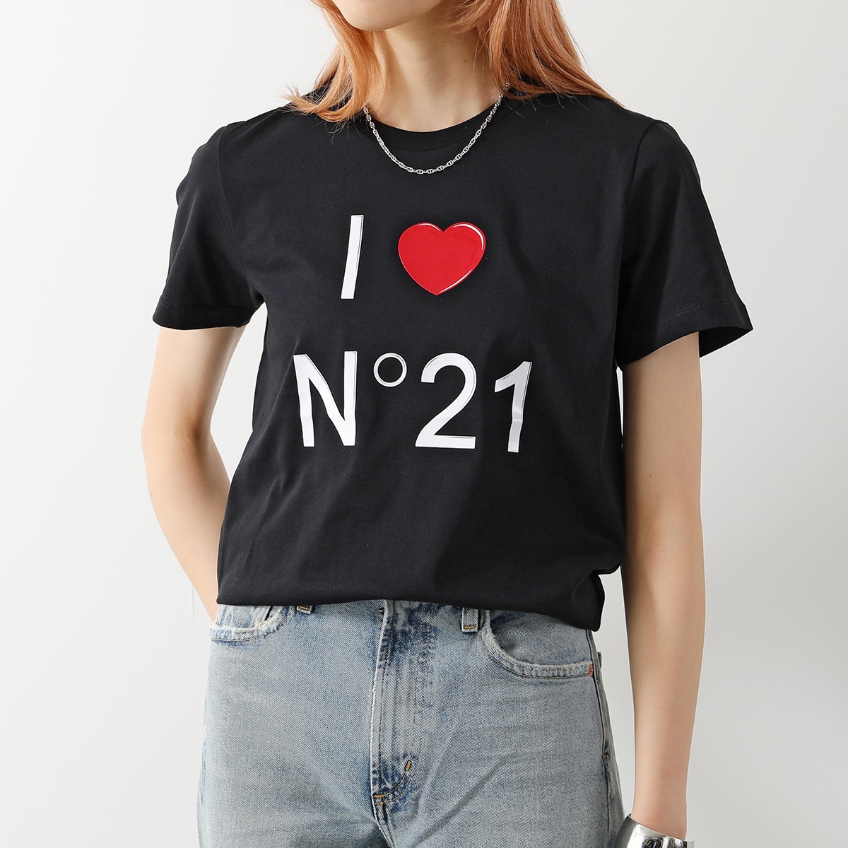 N°21 KIDS ヌメロヴェントゥーノ キッズ 半袖 Tシャツ N21754 N0153 レディー...