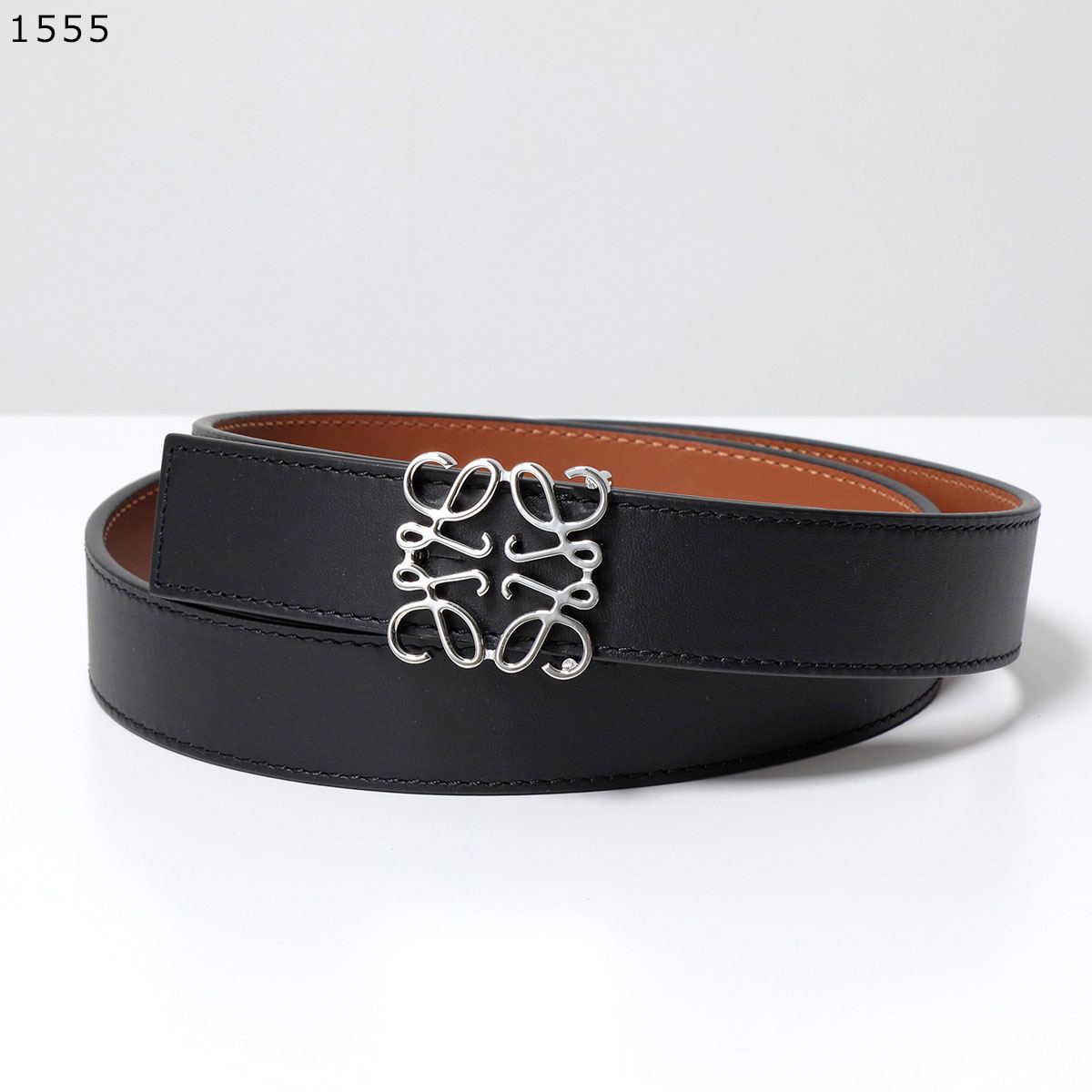 Belt in smooth calfskin Black - LOEWE