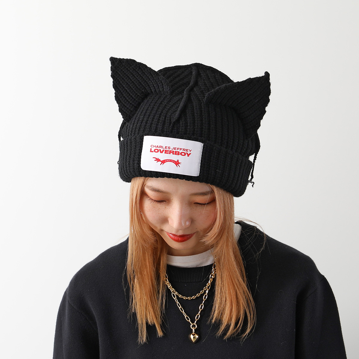 CHARLES JEFFREY LOVERBOY ニット帽 CHUNKY EARS BEANIE 31130401 31130402 31130403  31130404 レディース 猫耳 ビーニー ニットキャップ 帽子 カラー4色