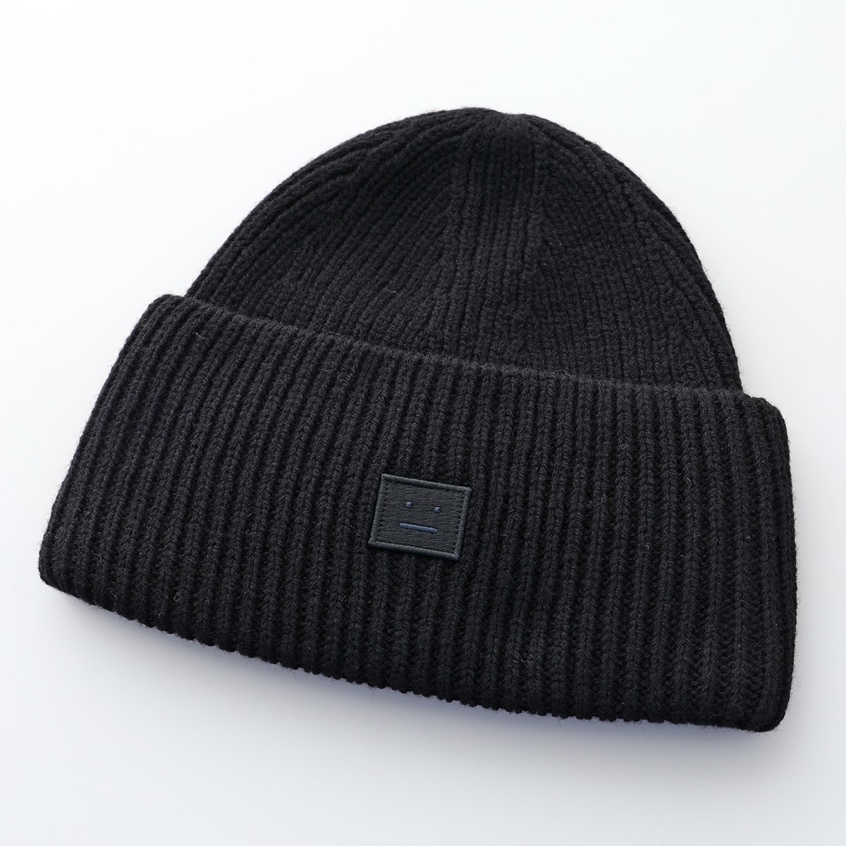 Acne Studios アクネストゥディオズ ニット帽 C40270 FA-UX-HATS000165 レディース メンズ リブ  スモールFaceロゴ ビーニー ニットキャップ 帽子 カラー3色