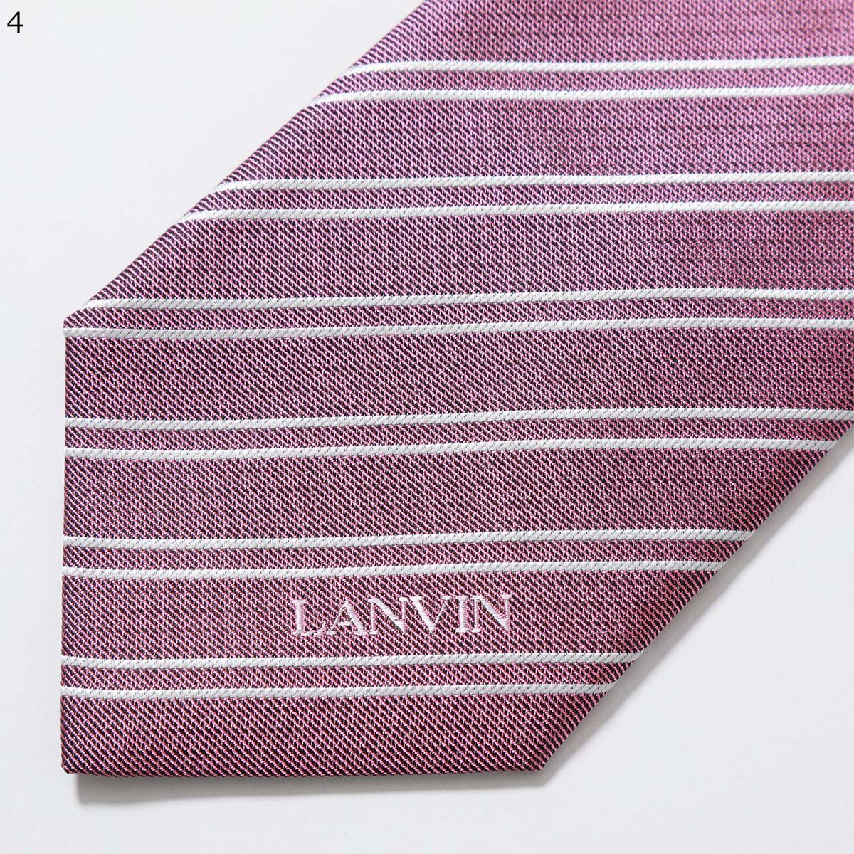 【美品】ネクタイ　ランバン　LANVIN　ネイビー　シルク　ジャガード　ペイズリ 美品 ランバン ネクタイ ハイブランド ペイズリー柄 光沢