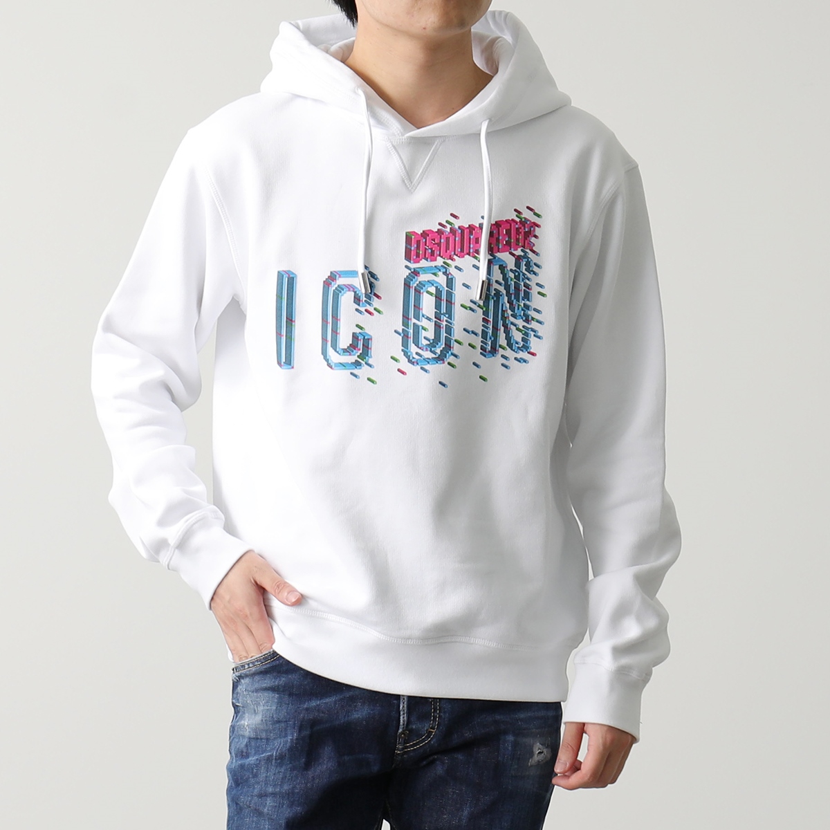 DSQUARED2 ディースクエアード パーカー PIXELED ICON COOL HOODIE ...