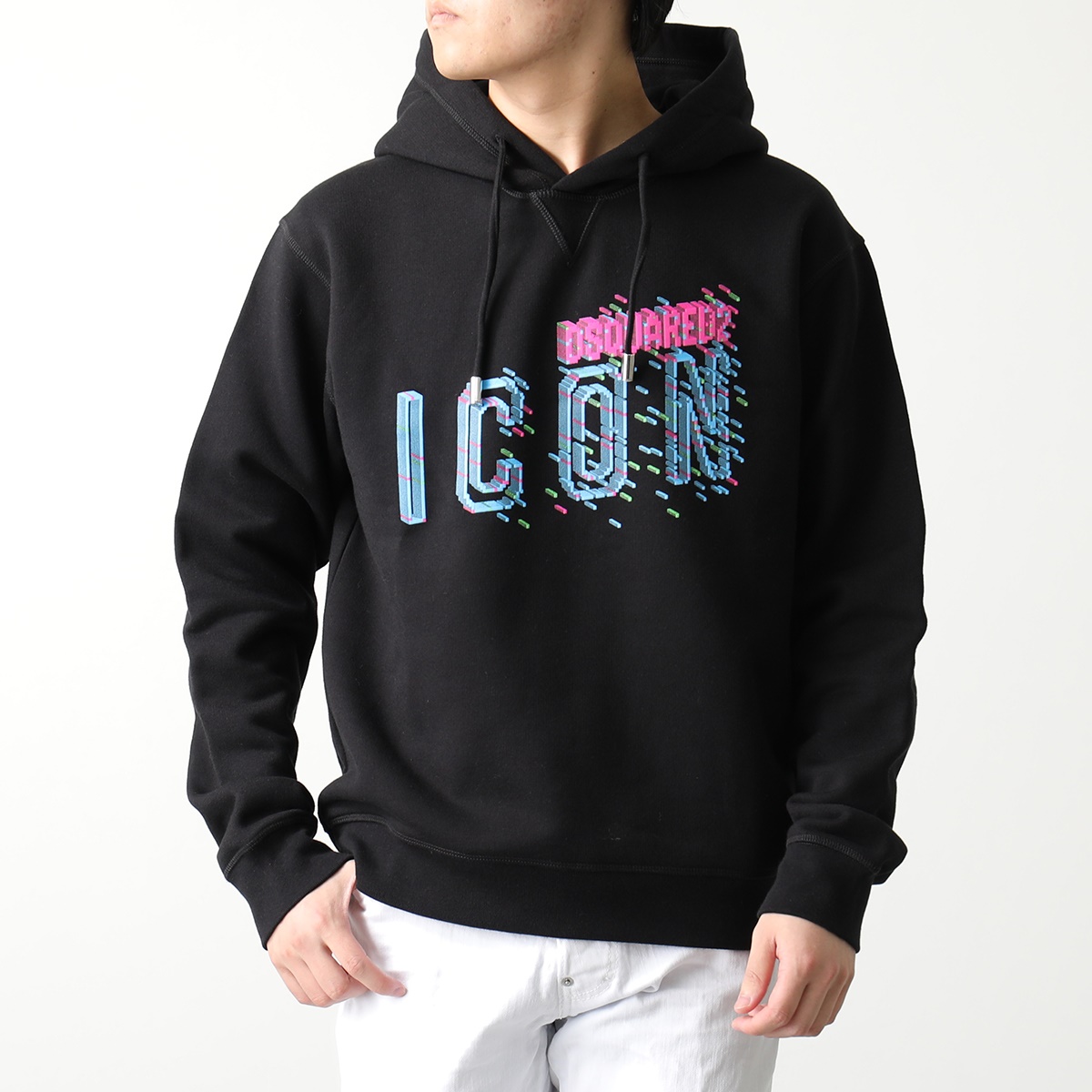 DSQUARED2 ディースクエアード パーカー PIXELED ICON COOL HOODIE