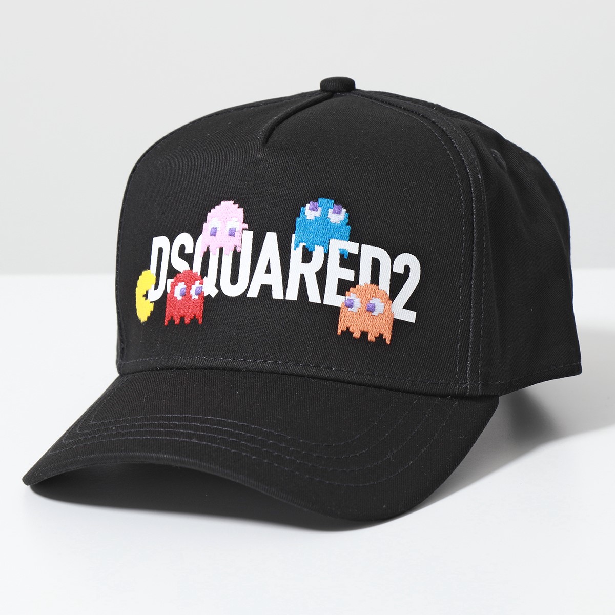 DSQUARED2 ディースクエアード ベースボールキャップ BCM0750 05C00001 メンズ パックマン 刺繍 コットン ロゴ 帽子  カラー2色