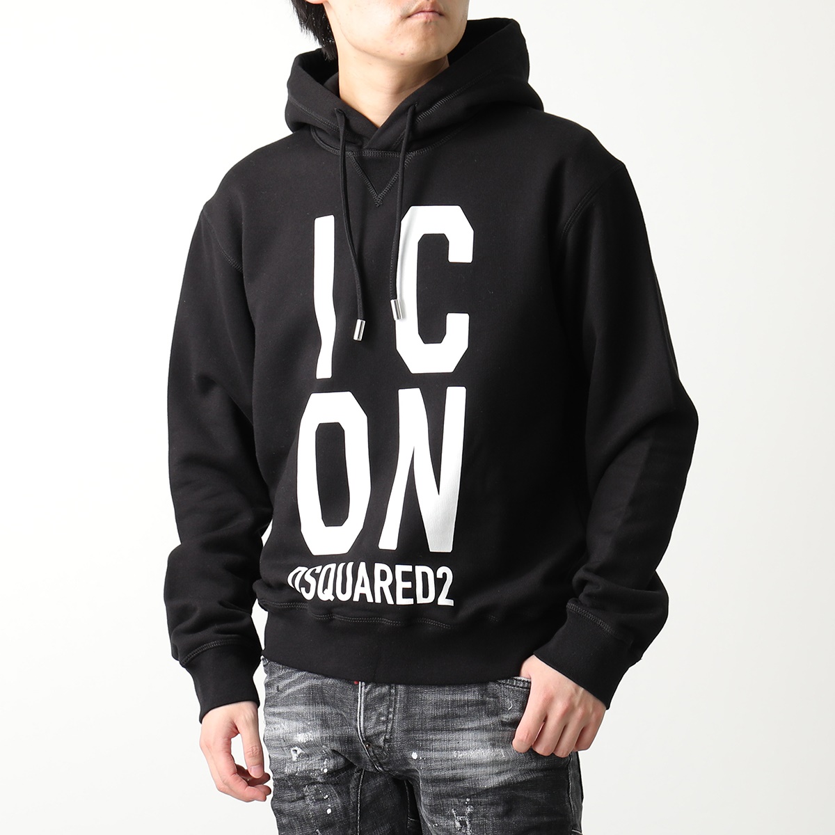 DSQUARED2 ディースクエアード パーカー ICON SQUARED COOL HOODIE S79GU0108 S25516 メンズ ロゴ プルオーバー スウェット カラー2色｜s-musee｜02