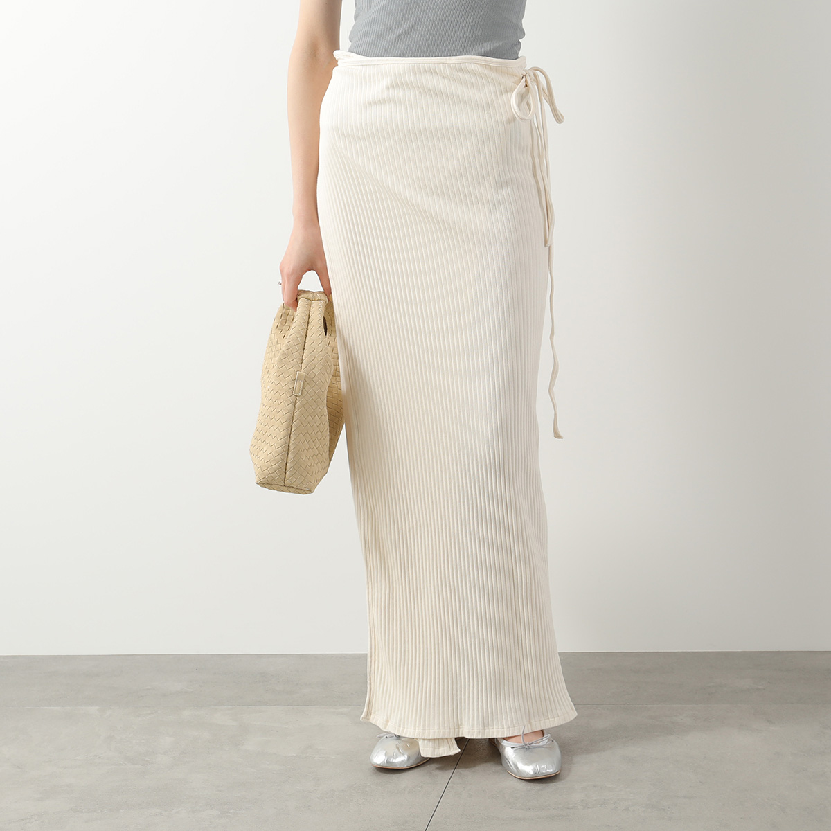 BASERANGE（ベースレンジ） ロングスカート BRIG SKIRT SKBR RIB 000