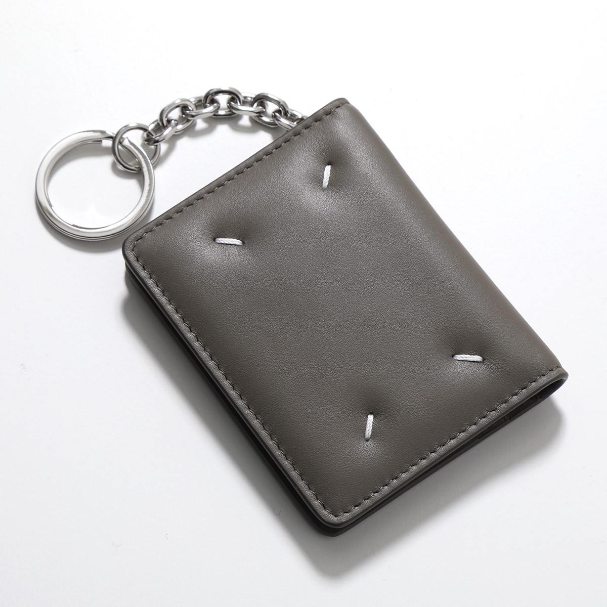 MAISON MARGIELA メゾンマルジェラ カードケース S56UI0128 P4985 レディース レザー キーリング付き ステッチ パスケース カラー2色 S56UI0128P4985T8013の画像