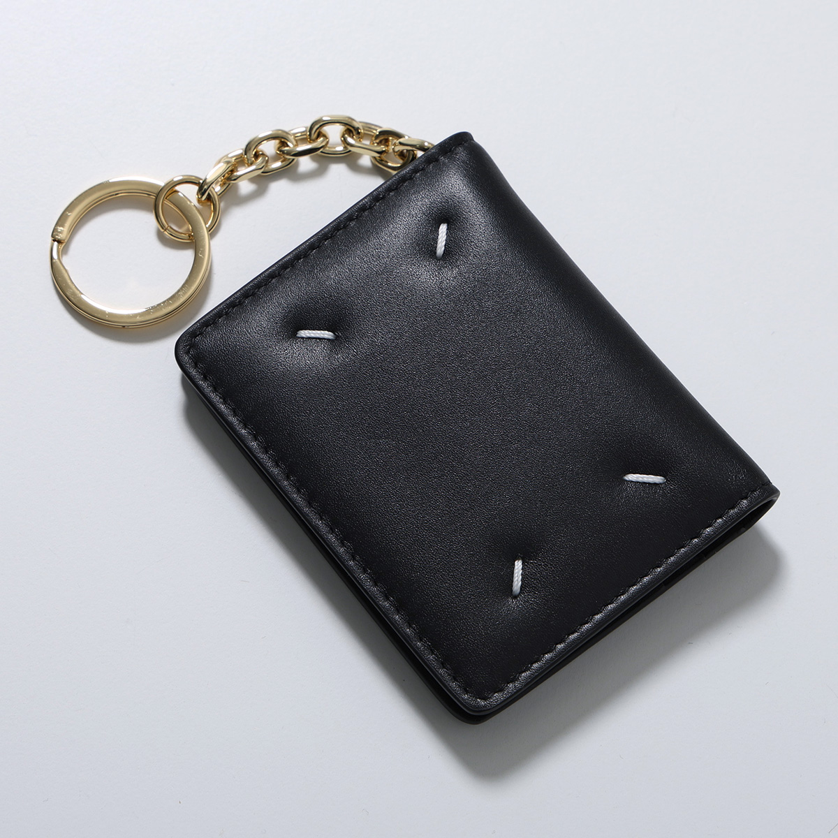 MAISON MARGIELA メゾンマルジェラ カードケース S56UI0128 P4985 レディース レザー キーリング付き ステッチ パスケース カラー2色 S56UI0128P4985T8013の画像