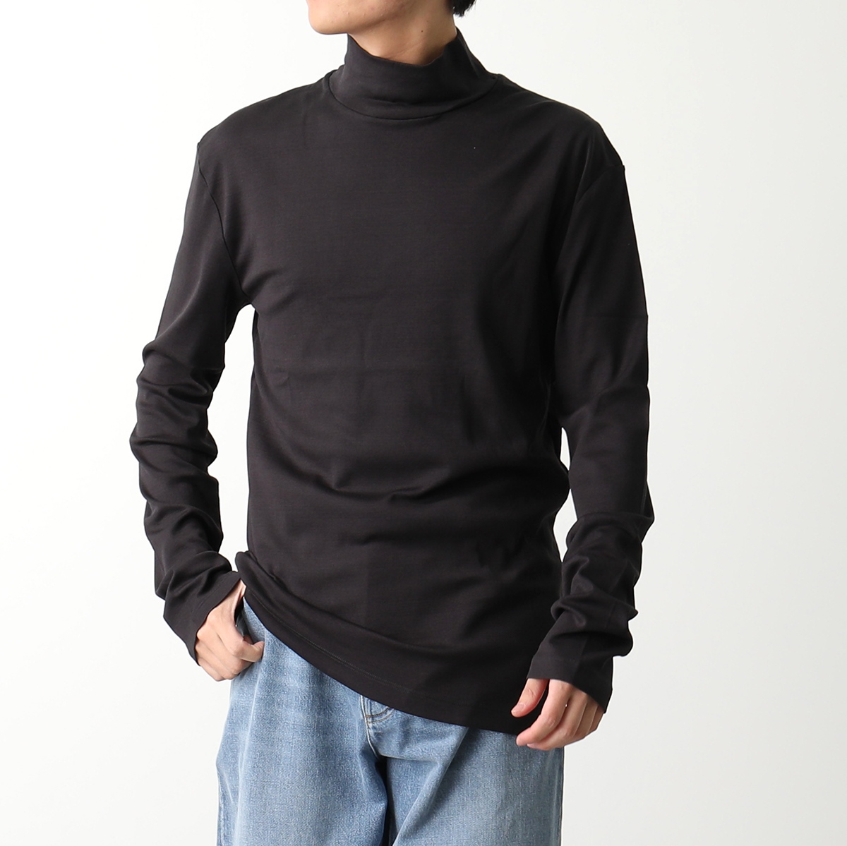 Lemaire ルメール 長袖 Tシャツ LONG SLEEVE RIB TURTLENECK TO1130 LJ060 メンズ タートルネック コットン リブ 無地 カラー4色｜s-musee｜04