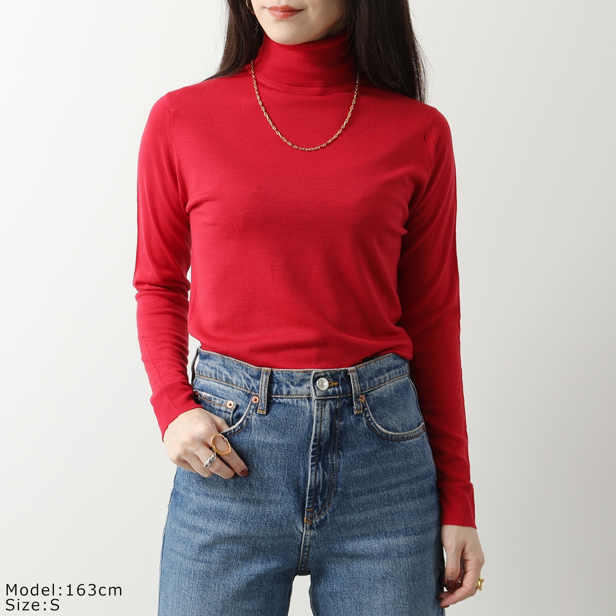 JOHN SMEDLEY ジョンスメドレー ニットトップス CHERWELL STANDARD FIT メンズ メリノウール タートルネック  ハイゲージ 無地 カラー11色