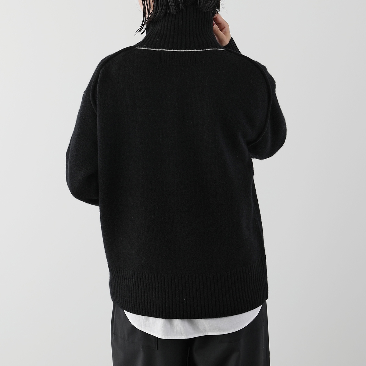 IHATOV イーハトーブ セーター Wool cashemere stand neck sweater 