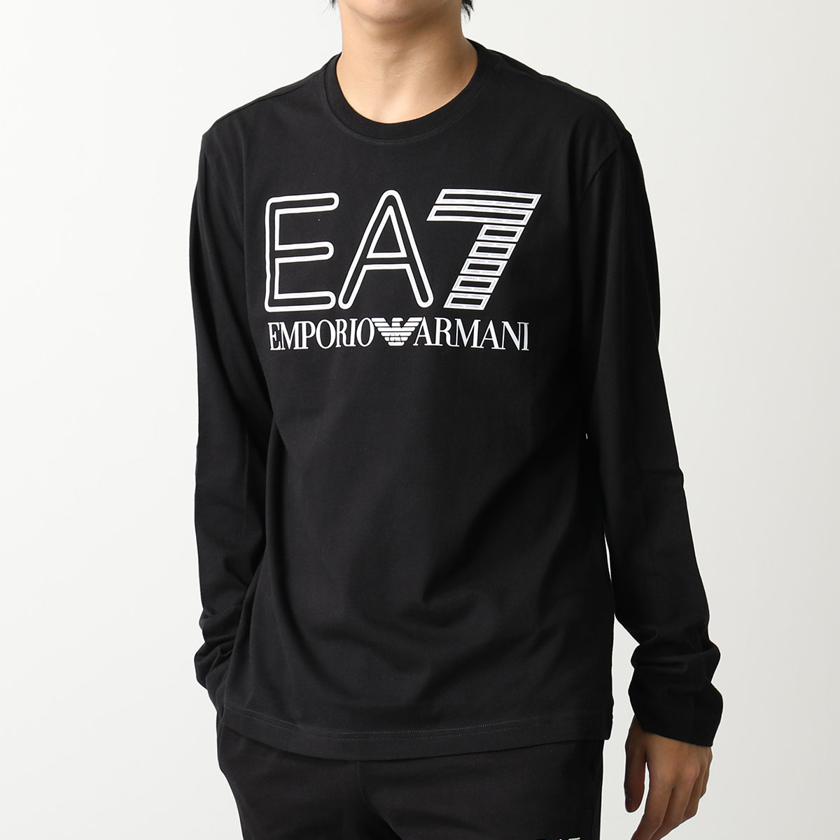 EA7 EMPORIO ARMANI エアセッテ エンポリオアルマーニ 長袖 Tシャツ Logo Series 6RPT04 PJFFZ メンズ コットン ロゴ ロンT ロゴT クルーネック カラー3色｜s-musee｜04