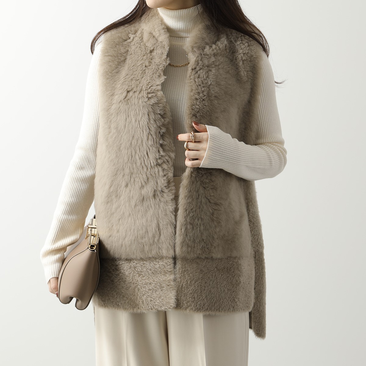 KARL DONOGHUE カールドノヒュー ベスト FEATHER SHEARLING MIDI