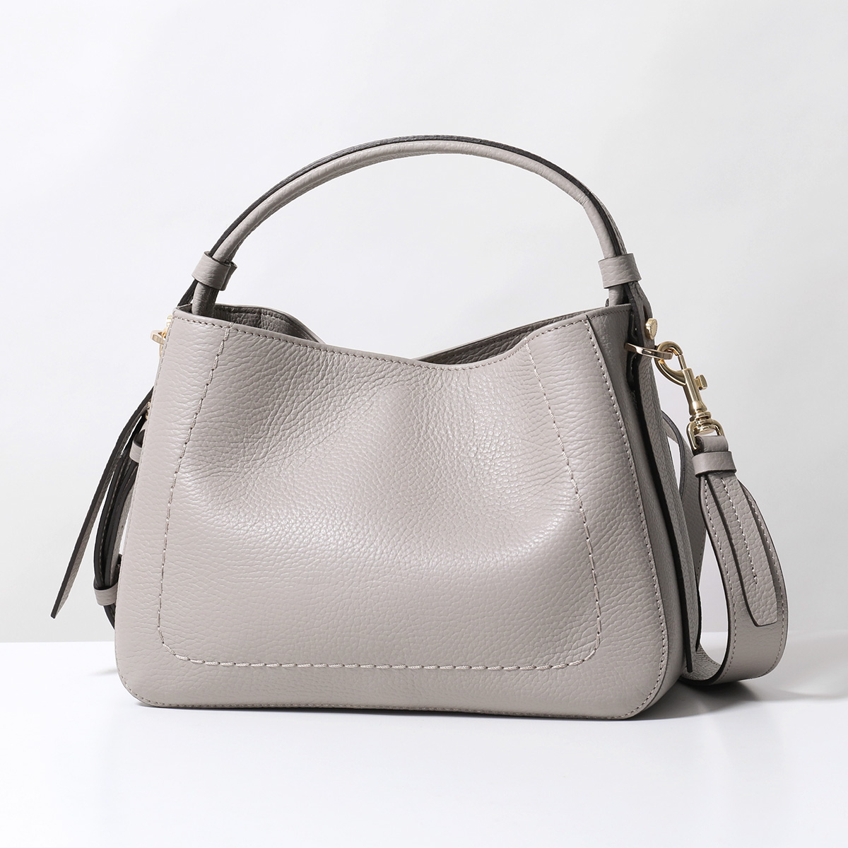 LORISTELLA グレー ハンドバッグ　ショルダー付き LORISTELLA ショルダーバッグ バッグ 「LORISTELLA」レザー