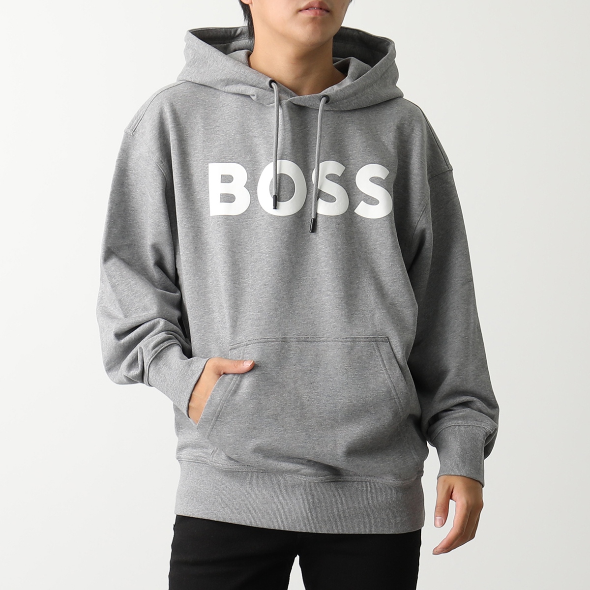 HUGO BOSS ヒューゴボス パーカー 50487134 メンズ ORANGE プルオーバー フーディー スウェット ラバーロゴ コットン 長袖  カラー5色