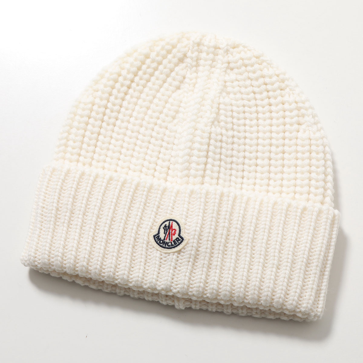 MONCLER モンクレール ニット帽 3B00048 M1131 レディース ウール ビーニー リブ ロゴ アイコンパッチ ニットキャップ 帽子 カラー3色｜s-musee｜02