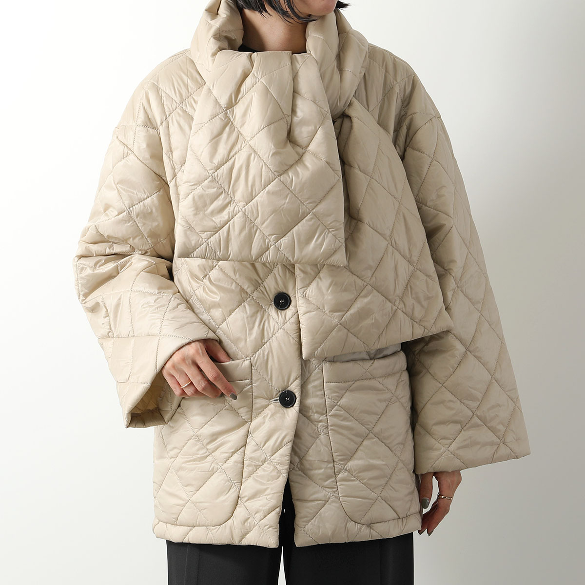 3【美品】NUE by as ヌエ　2way キルティングコート　フリル MEIMEIJ メイメイジェイ ジャケット MY00CT レディース