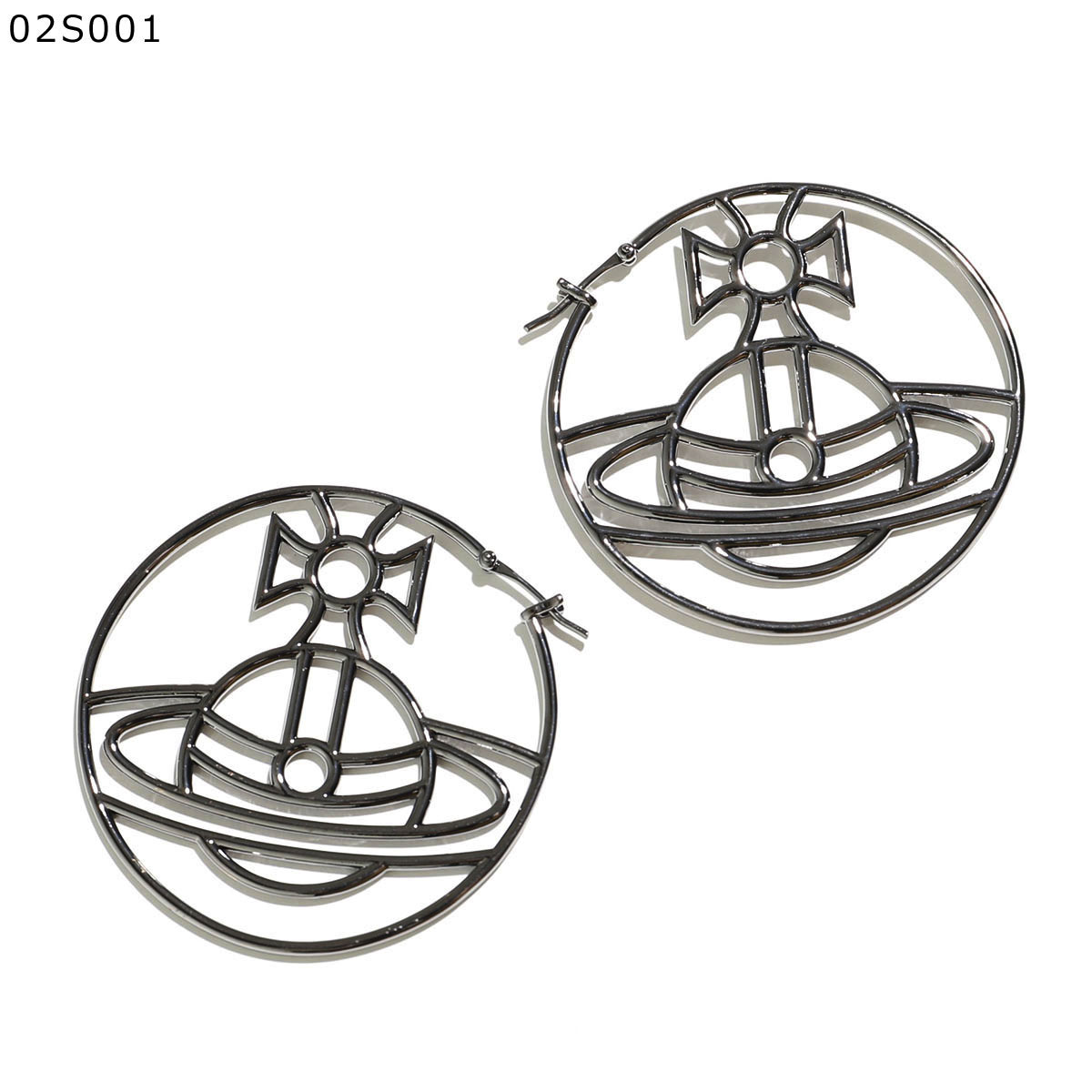 Vivienne Westwood ロゴ入りフープピアス Vivienne Westwood（ヴィヴィアンウエストウッド） フープピアス ALINA