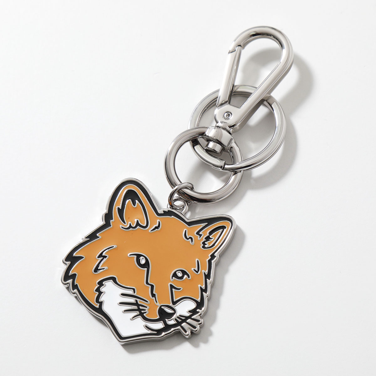 MAISON KITSUNE メゾンキツネ キーリング FOX HEAD METAL KEYRING ボールド フォックスヘッド メタル LM06904AM1002 レディース カラー2色｜s-musee｜03