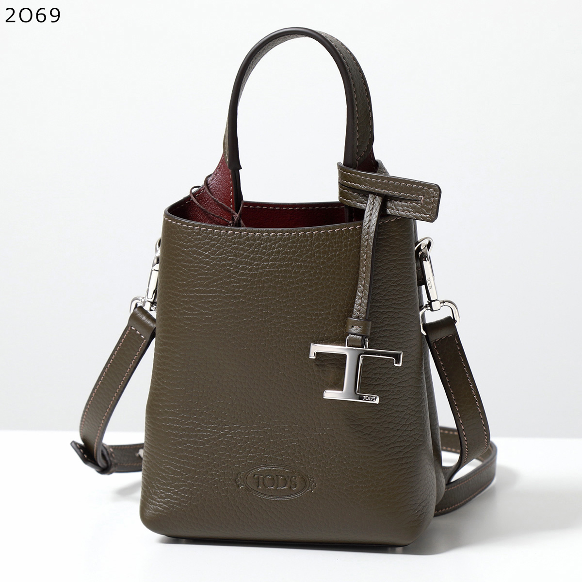 【カラー限定特価】TODS トッズ ショルダーバッグ マイクロ XBWAPAT9000QRI レザー ハンドバッグ ポシェット Tチャーム ロゴ 鞄 カラー4色｜s-musee｜02