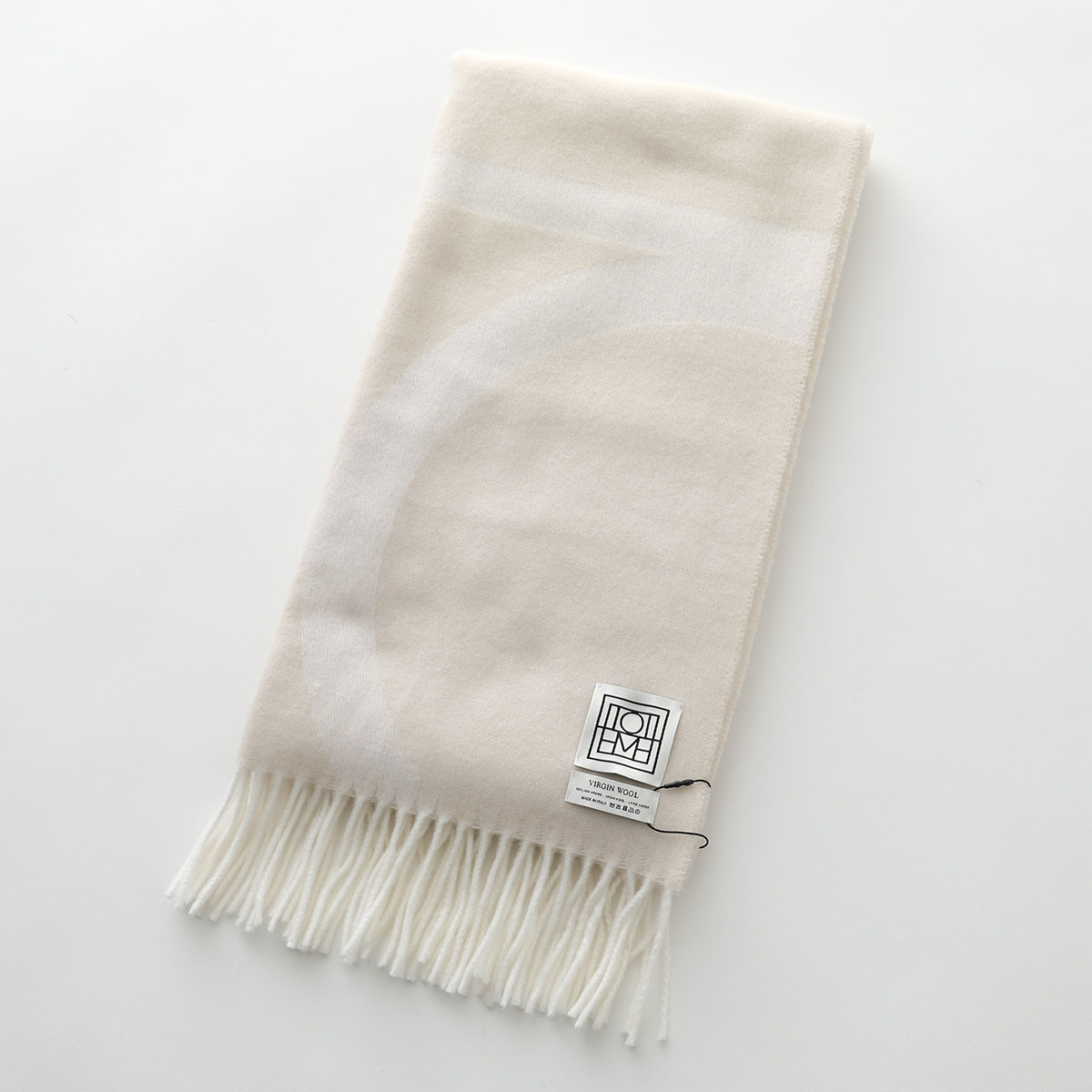 Toteme トーテム マフラー MONOGRAM JACQUARD WOOL SCARF レディース ストール モノグラム ジャガード ウール  スカーフ フリンジ カラー4色