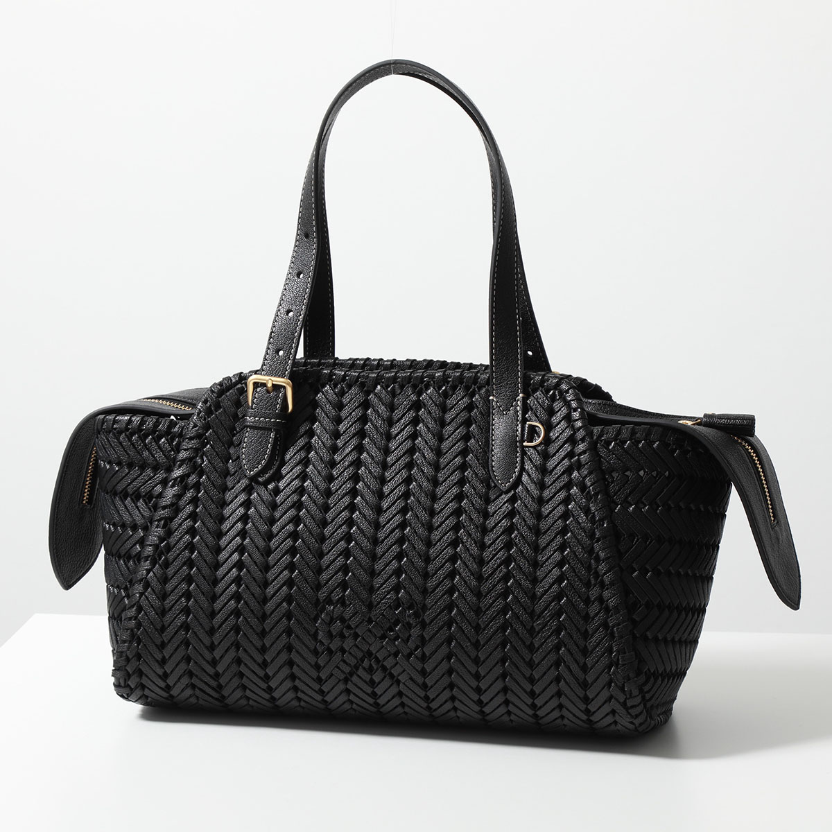 ANYA HINDMARCH アニヤハインドマーチ トートバッグ The Neeson E/W Zip Top Handle ニーソン ジップトップ バッグ 182270 レディース 鞄 Black｜s-musee｜02